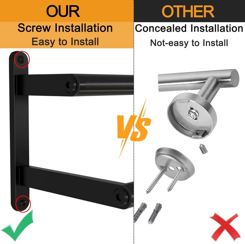JIAPAIDUO 32Inch Double Towel Bar, Towel Rack for Bathroom, Stainless Steel Double Bath Towel Bar, Wall Mounted Towel Holder, Matte Black - Image 4